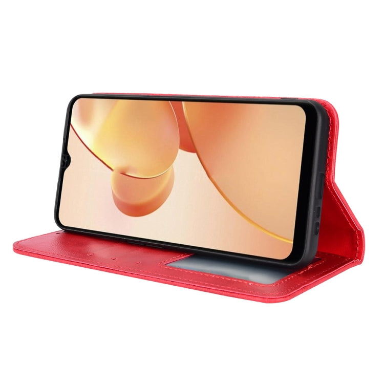 For OPPO Realme C31 Magnetic Buckle Retro Texture Leather Phone Case