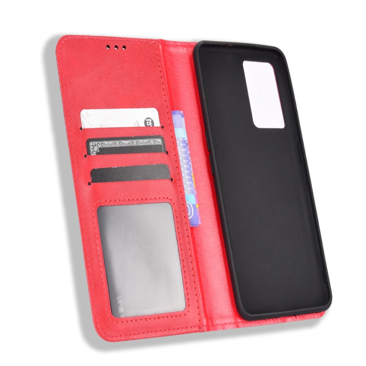 For OPPO Realme GT Neo3 Magnetic Buckle Retro Texture Leather Phone Case