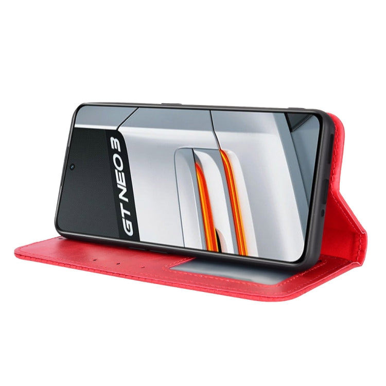 For OPPO Realme GT Neo3 Magnetic Buckle Retro Texture Leather Phone Case