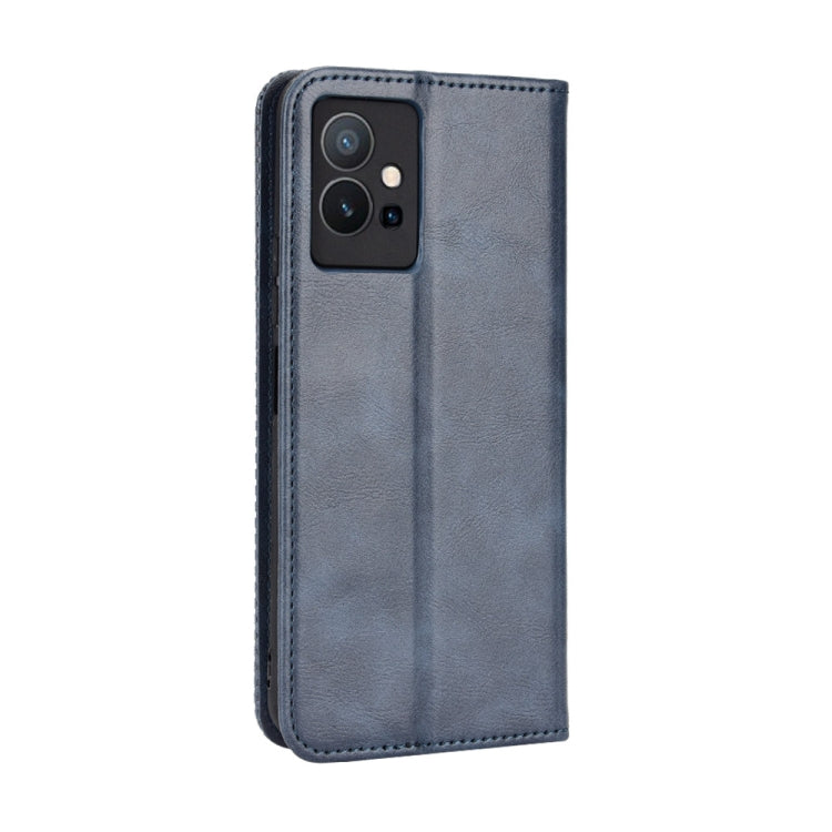 For vivo Y55 5G / T1 5G / Y75 5G Magnetic Buckle Retro Texture Leather Phone Case