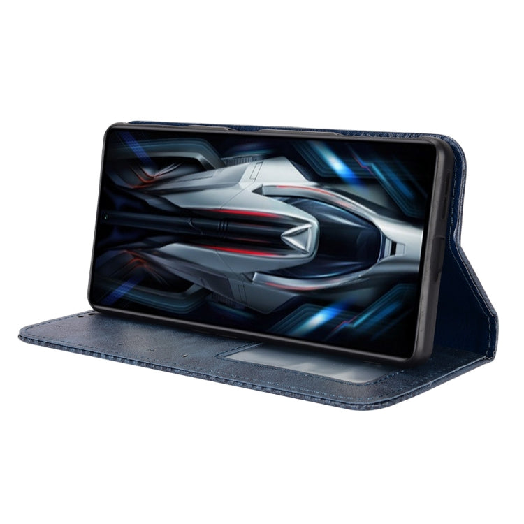 For Xiaomi Poco F4 GT / Redmi K50 Gaming Magnetic Buckle Retro Texture Leather Phone Case