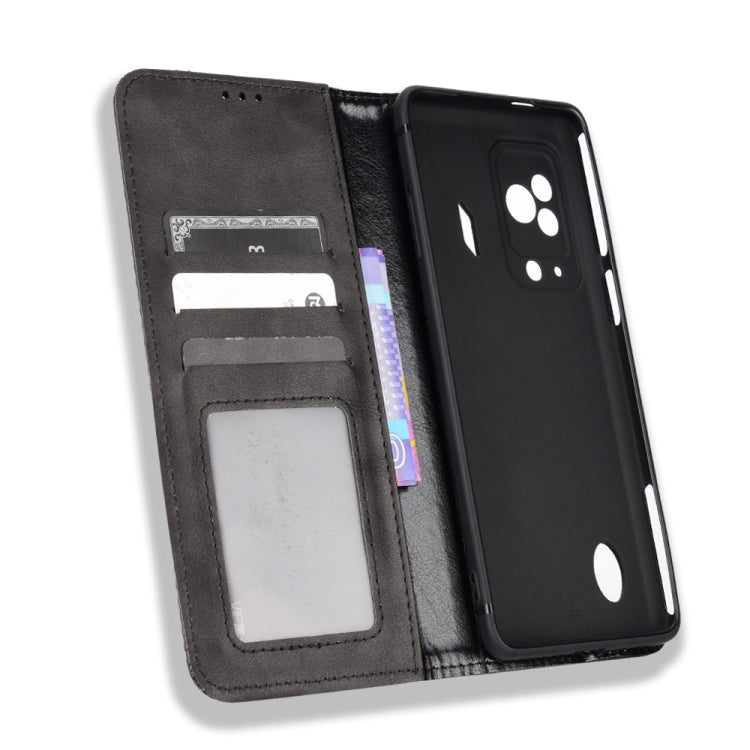 For Xiaomi Black Shark 5 Magnetic Buckle Retro Texture Leather Phone Case