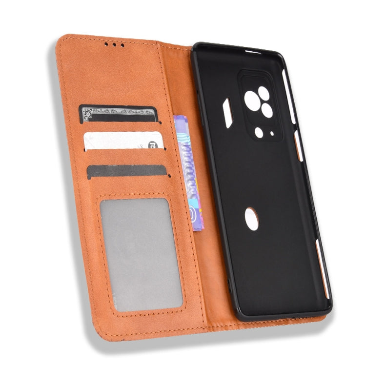 For Xiaomi Black Shark 5 Pro Magnetic Buckle Retro Texture Leather Phone Case