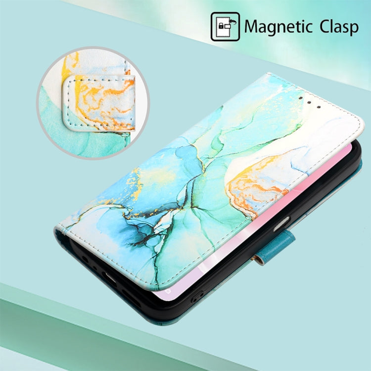 For OPPO A57 5G 2022 PT003 Marble Pattern Flip Leather Phone Case