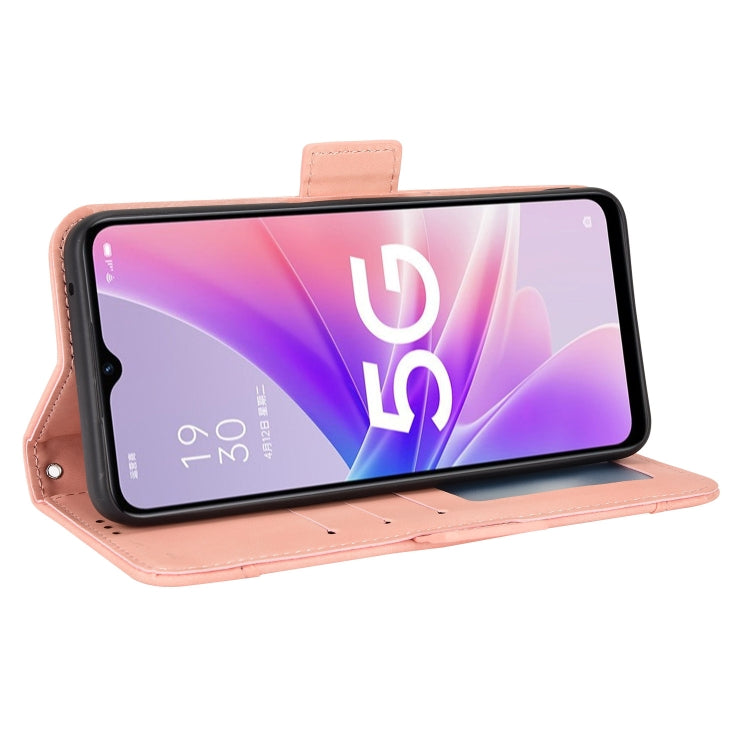 For OPPO A57 5G Skin Feel Calf Texture Card Slots Leather Phone Case