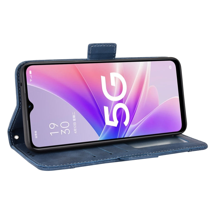 For OPPO A57 5G Skin Feel Calf Texture Card Slots Leather Phone Case