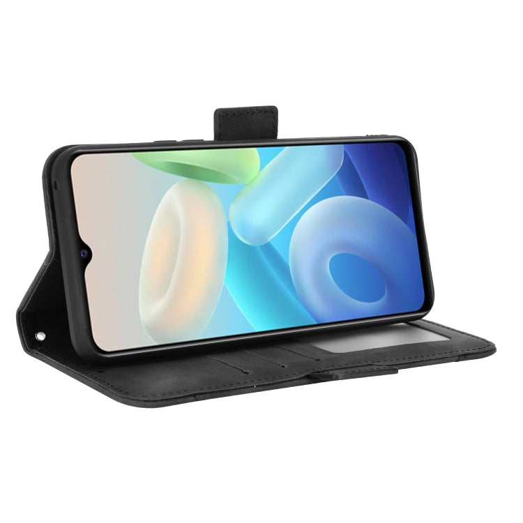 For vivo Y55 5G / T1 5G / Y75 5G Skin Feel Calf Texture Card Slots Leather Phone Case