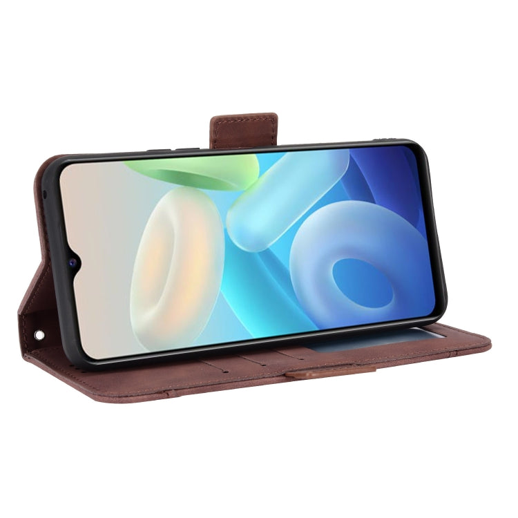 For vivo Y55 5G / T1 5G / Y75 5G Skin Feel Calf Texture Card Slots Leather Phone Case