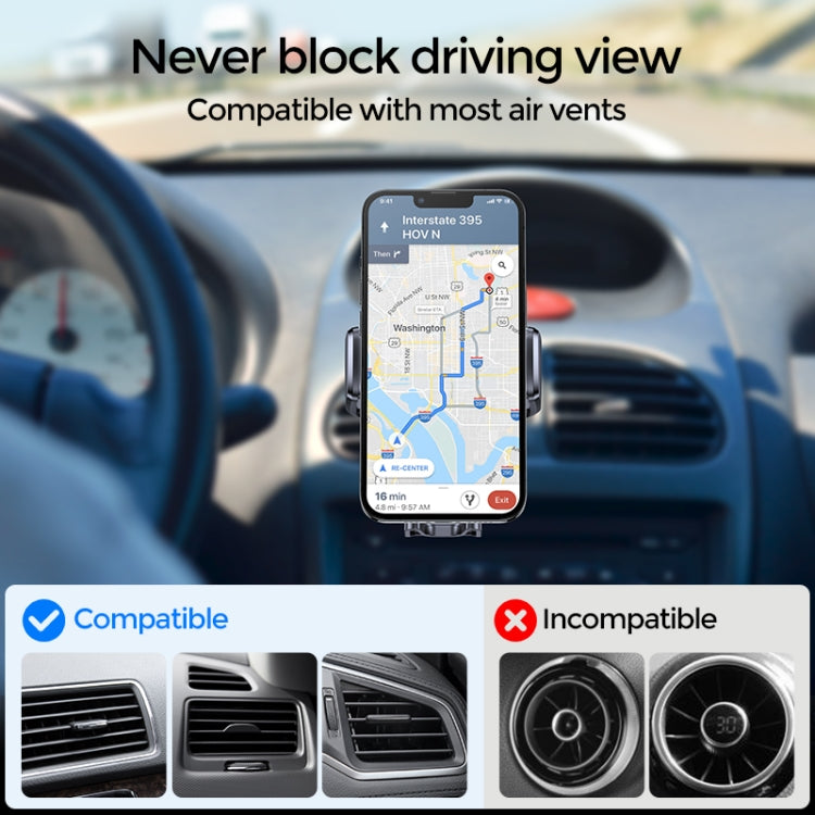 JOYROOM JR-ZS243 Car Air Outlet Wireless Charger Mount Holder(Black)