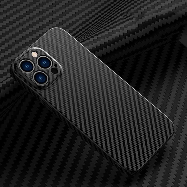 For iPhone 12 Pro Max Carbon Fiber Texture Phone Case