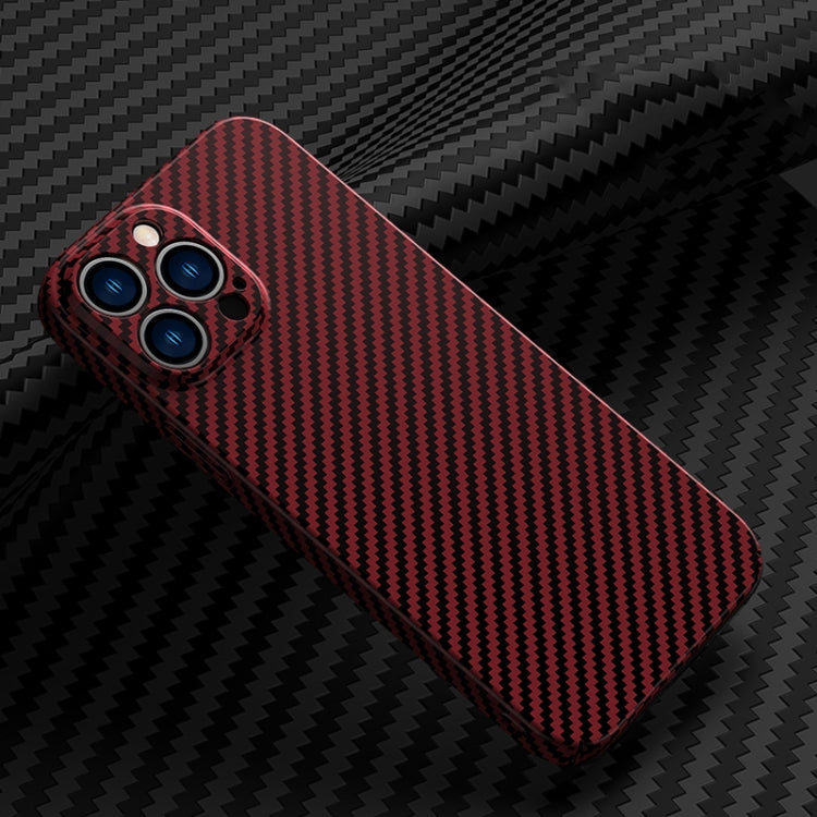For iPhone 12 Pro Max Carbon Fiber Texture Phone Case