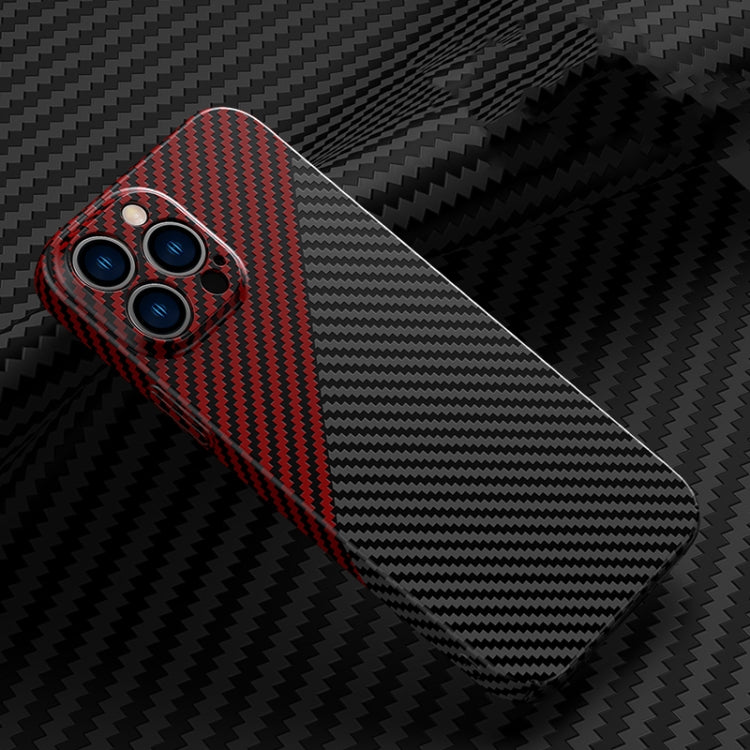 For iPhone 12 Pro Max Carbon Fiber Texture Phone Case
