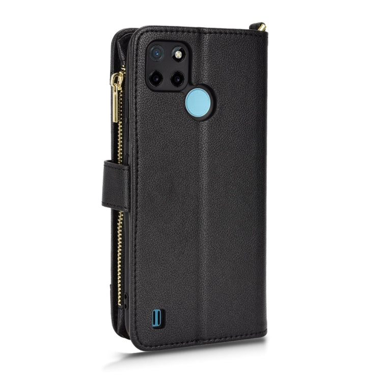 For OPPO Realme C21Y Litchi Texture Zipper Leather Phone Case