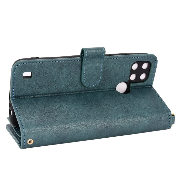 For OPPO Realme C21Y Litchi Texture Zipper Leather Phone Case