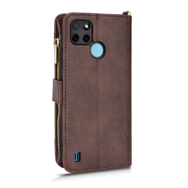 For OPPO Realme C21Y Litchi Texture Zipper Leather Phone Case