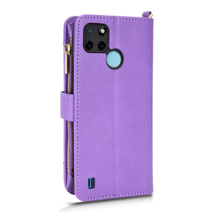 For OPPO Realme C21Y Litchi Texture Zipper Leather Phone Case
