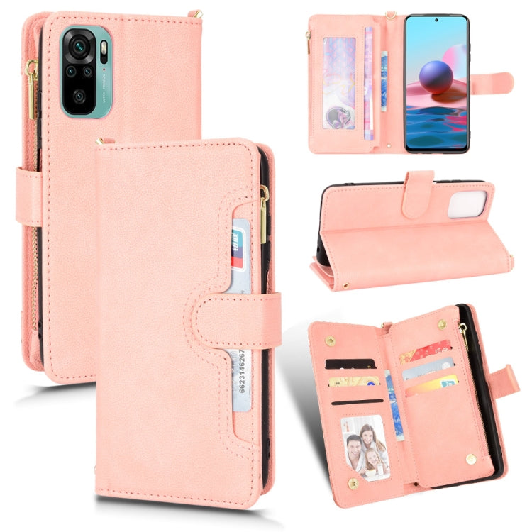 For Xiaomi Redmi Note 10 4G / Note 10S Litchi Texture Zipper Leather Phone Case