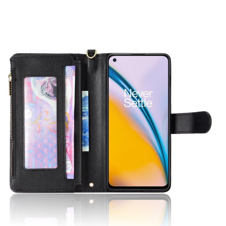 For OnePlus Nord 2 5G Litchi Texture Zipper Leather Phone Case