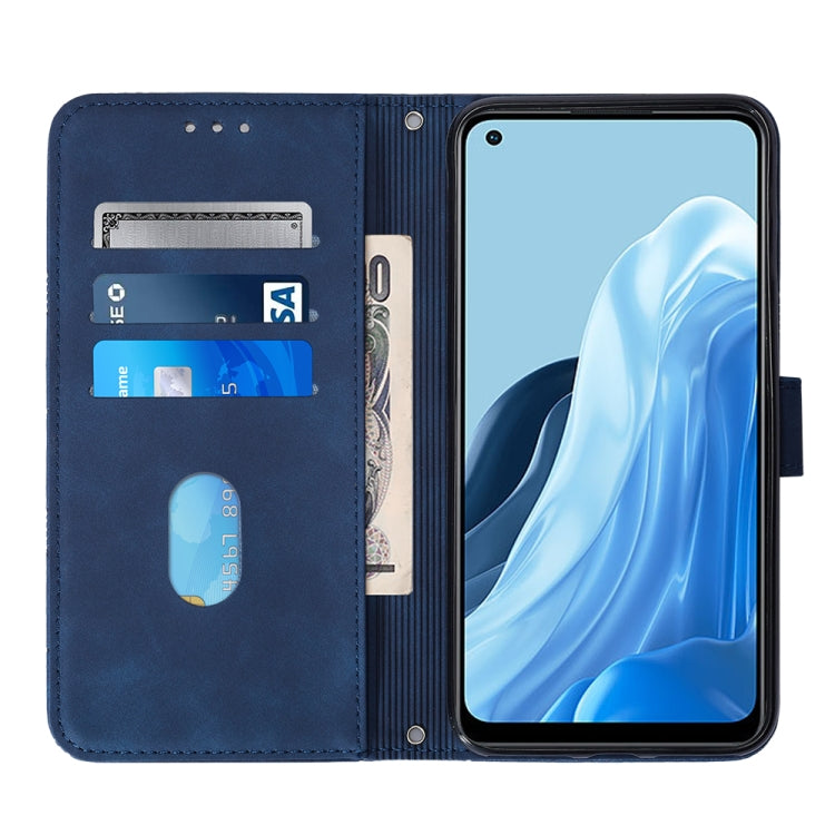 For OPPO Reno7 4G/F21 Pro Crossbody 3D Embossed Flip Leather Phone Case