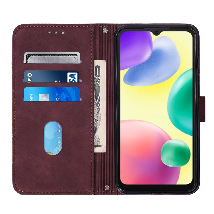 For Xiaomi Redmi 10A Crossbody 3D Embossed Flip Leather Phone Case