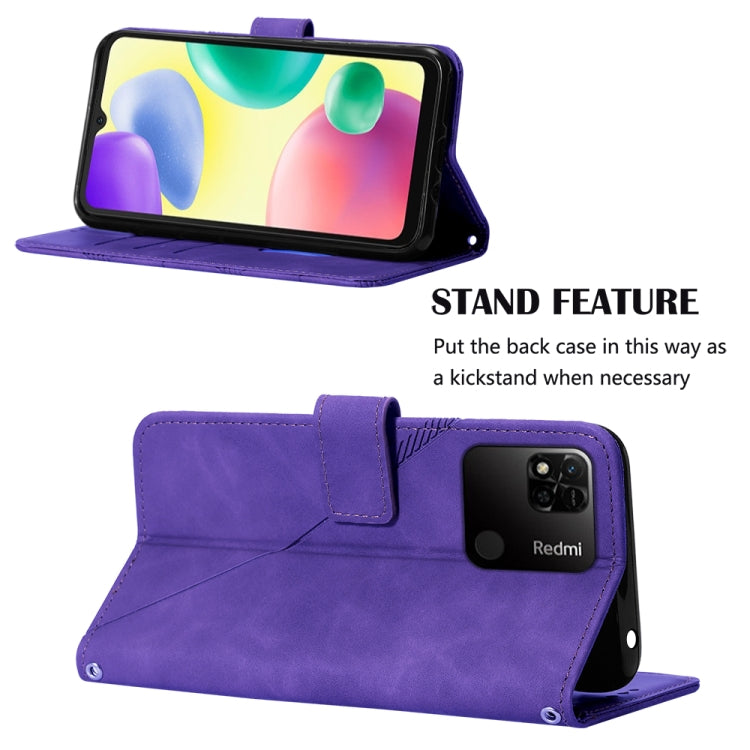 For Xiaomi Redmi 10A Crossbody 3D Embossed Flip Leather Phone Case