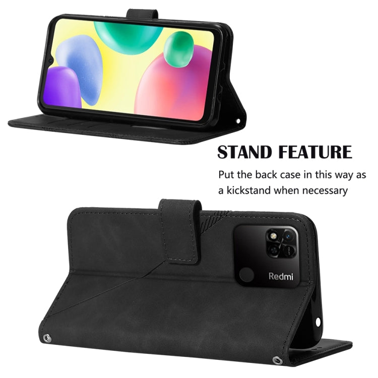 For Xiaomi Redmi 10A Crossbody 3D Embossed Flip Leather Phone Case