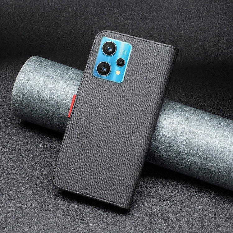 For OPPO Realme 9 Pro+ BF13 Color Matching Cross Texture Leather Phone Case