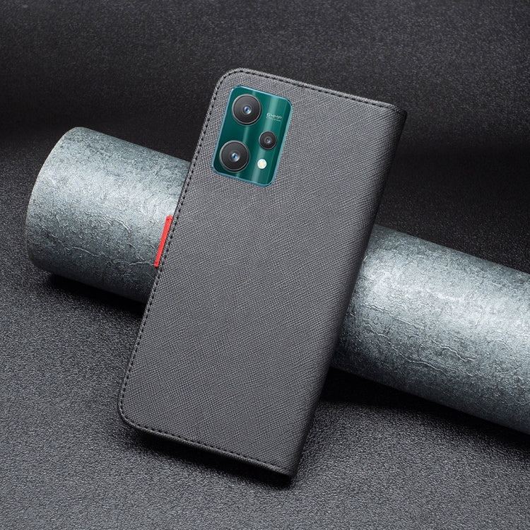 For OPPO Realme 9 Pro BF13 Color Matching Cross Texture Leather Phone Case