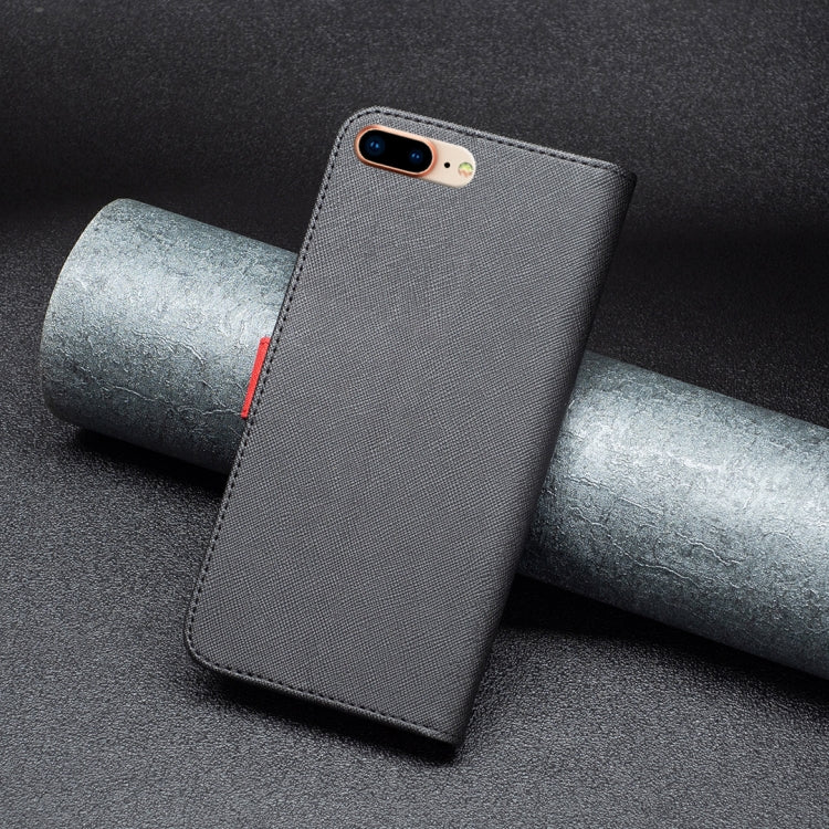 BF13 Color Matching Cross Texture Leather Phone Case For iPhone 8 Plus / 7 Plus