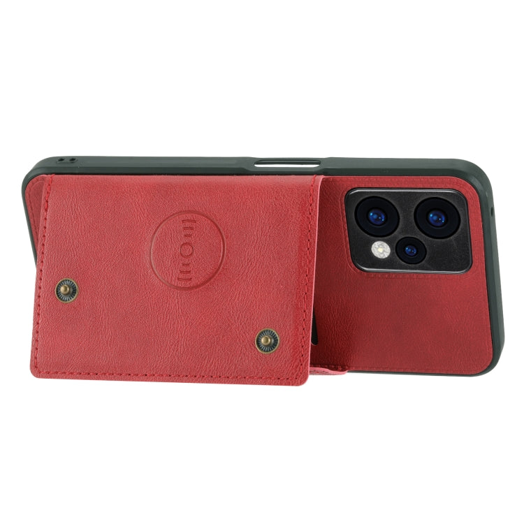 For OPPO Realme 9 Pro Double Buckle PU + TPU Shockproof Magnetic Phone Case