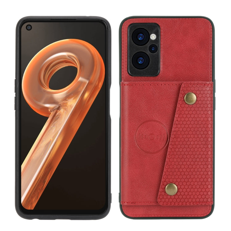 For OPPO Realme C35 Double Buckle PU + TPU Shockproof Magnetic Phone Case