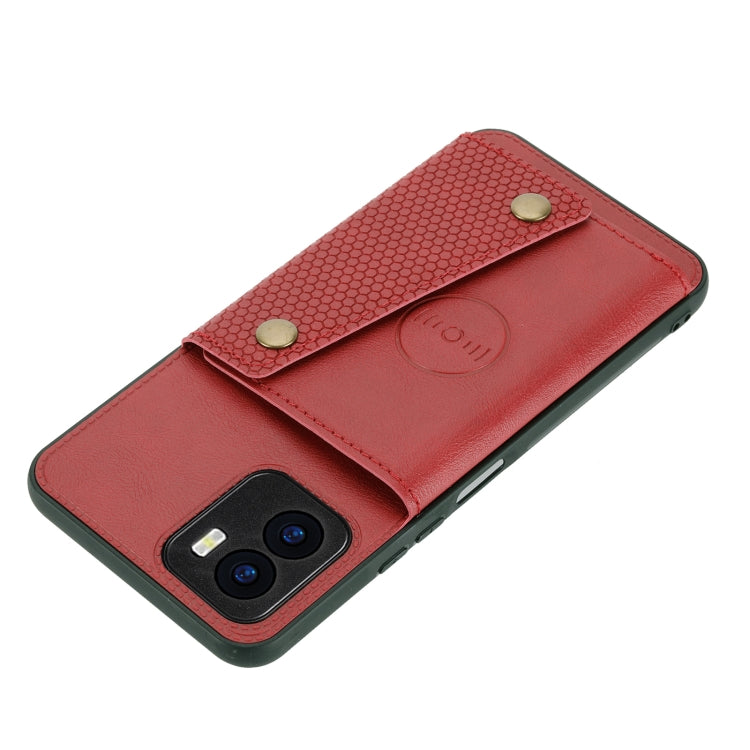 For vivo Y15s Double Buckle PU + TPU Shockproof Magnetic Phone Case