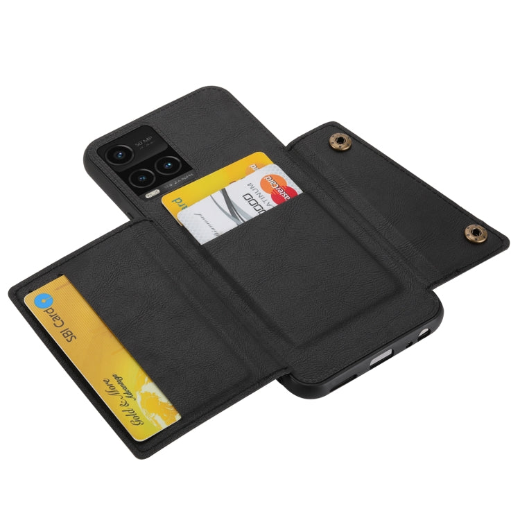 For vivo Y33s Double Buckle PU + TPU Shockproof Magnetic Phone Case