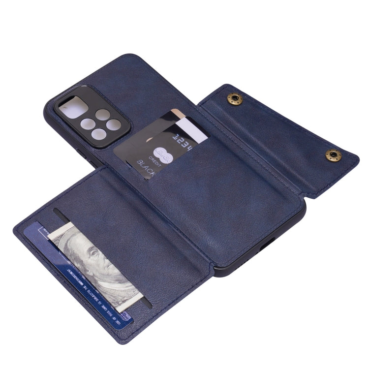 For Xiaomi Redmi Note 11 5G Chinese Double Buckle PU + TPU Shockproof Magnetic Phone Case