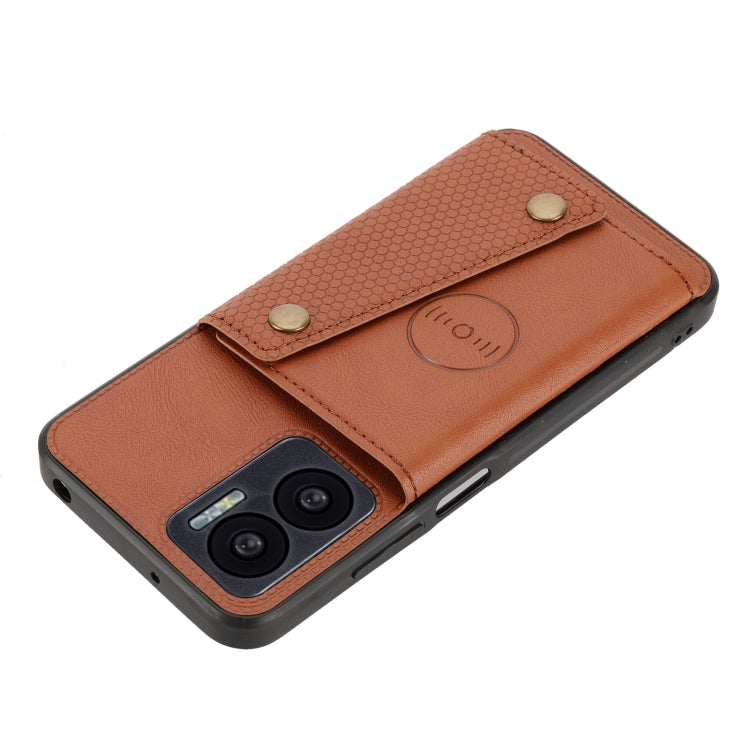 For Xiaomi Redmi Note 11E Double Buckle PU + TPU Shockproof Magnetic Phone Case