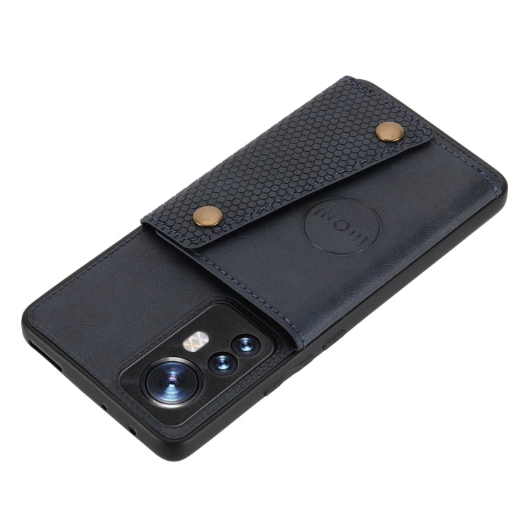 For Xiaomi 12 Double Buckle PU + TPU Shockproof Magnetic Phone Case