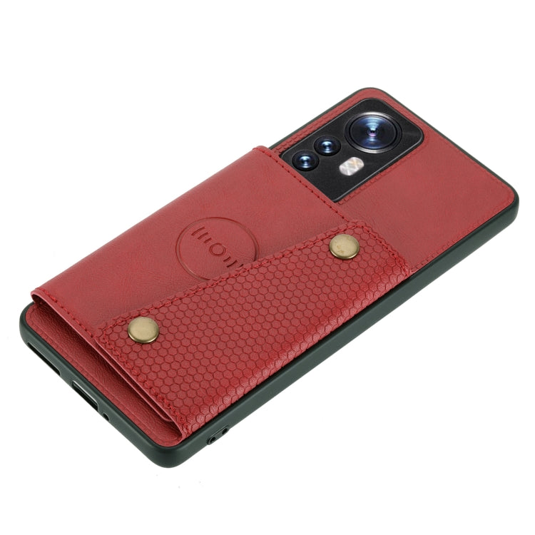 For Xiaomi 12 Double Buckle PU + TPU Shockproof Magnetic Phone Case