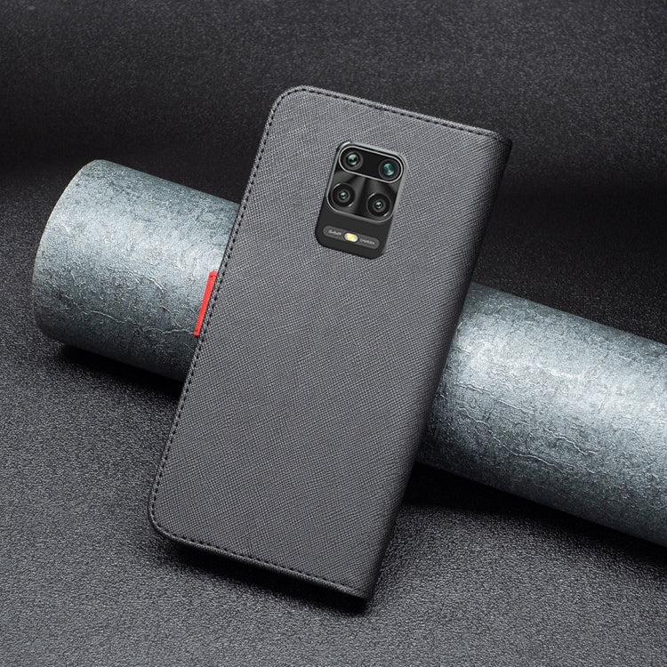 For Xiaomi Redmi Note 9 Pro Max BF13 Color Matching Cross Texture Leather Phone Case