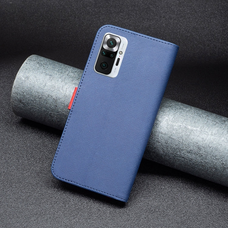 For Xiaomi Redmi Note 10 Pro BF13 Color Matching Cross Texture Leather Phone Case