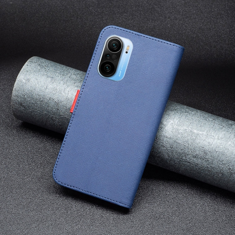 For Xiaomi Mi 11i / Redmi K40 BF13 Color Matching Cross Texture Leather Phone Case