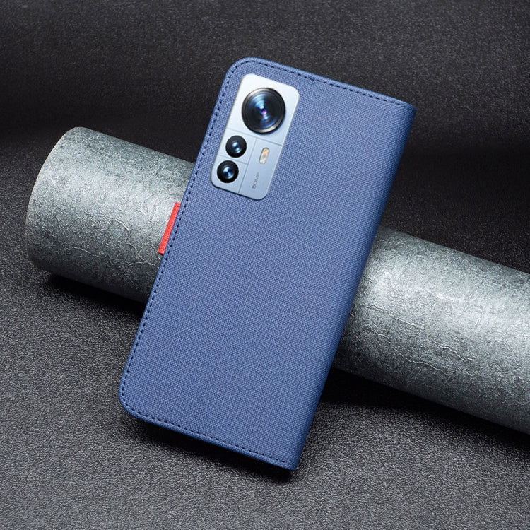 For Xiaomi 12 Pro BF13 Color Matching Cross Texture Leather Phone Case