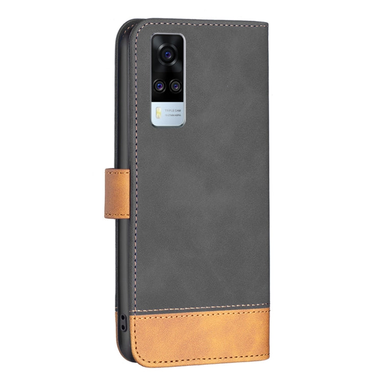 For vivo Y51a / Y51s / Y51 2020 BF11 Color Matching Skin Feel Leather Phone Case