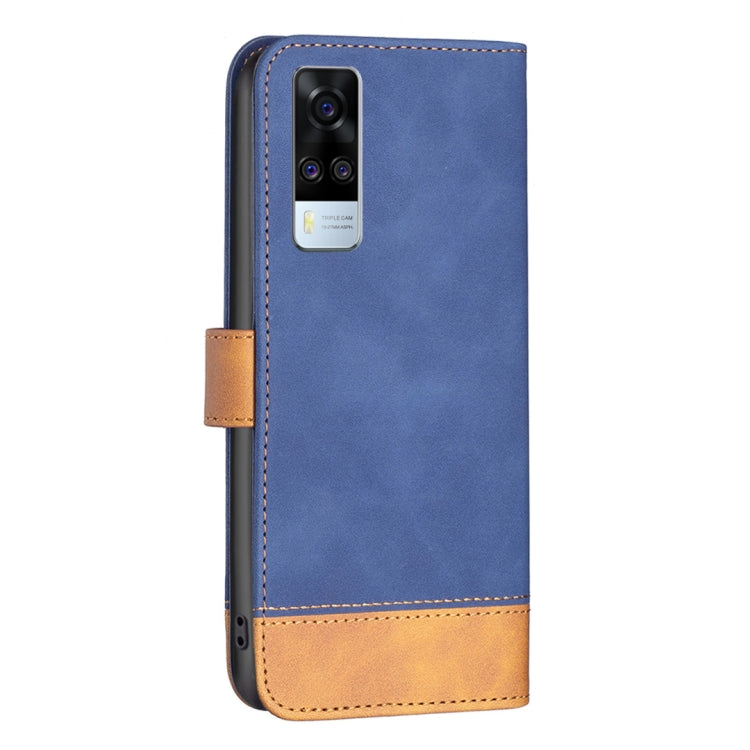 For vivo Y51a / Y51s / Y51 2020 BF11 Color Matching Skin Feel Leather Phone Case