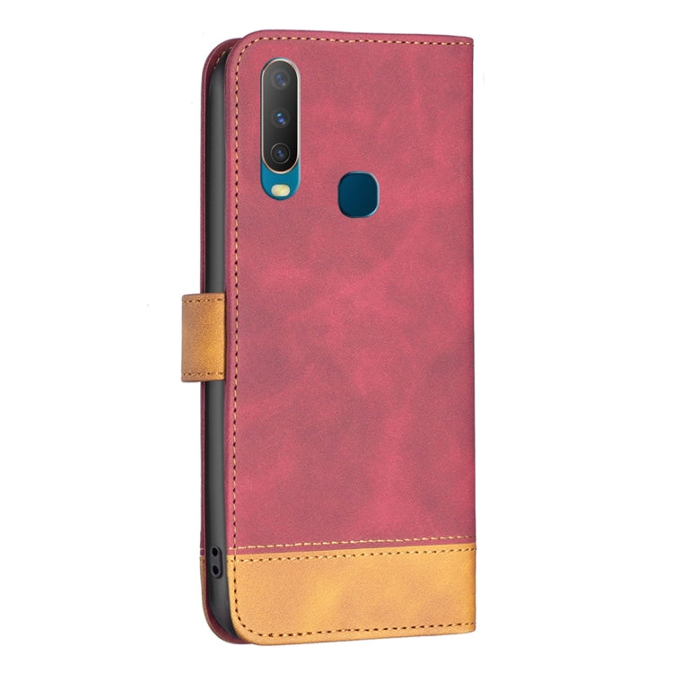 For vivo Y11 / Y15 / Y12 / Y17 BF11 Color Matching Skin Feel Leather Phone Case