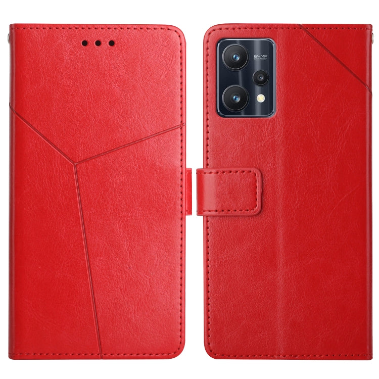 For OPPO Realme 9 Pro+/Realme 9 4G Y Stitching Horizontal Flip Leather Phone Case