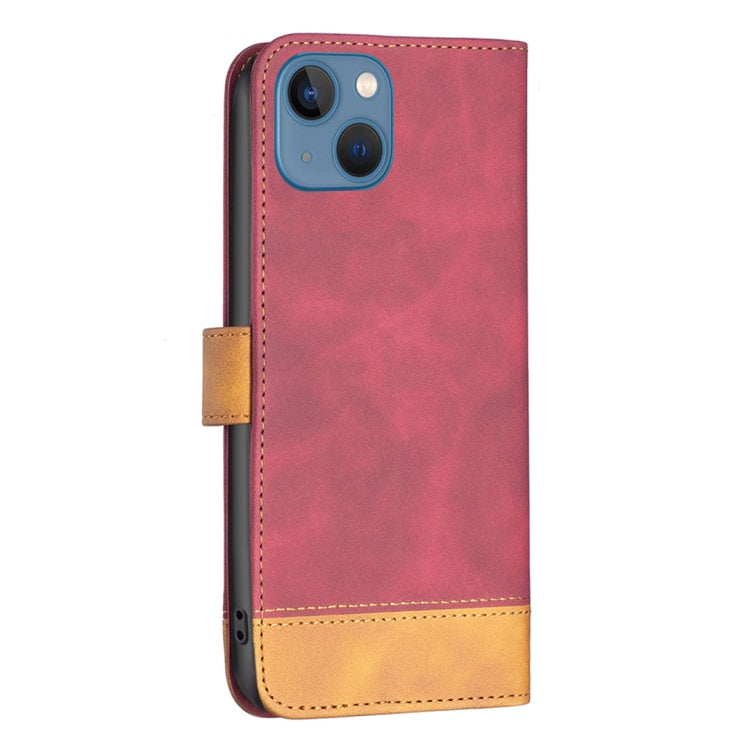 For iPhone 13 BF11 Color Matching Skin Feel Leather Phone Case