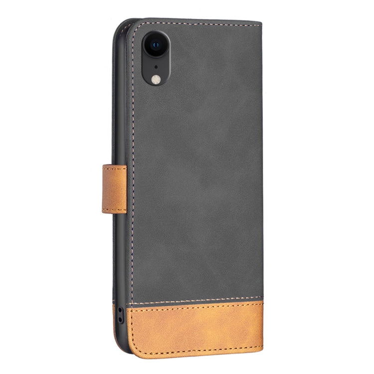 For iPhone XR BF11 Color Matching Skin Feel Leather Phone Case