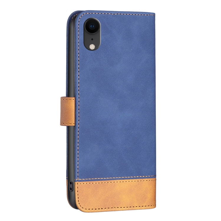 For iPhone XR BF11 Color Matching Skin Feel Leather Phone Case