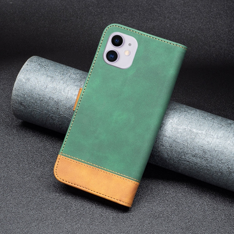 For iPhone 11 BF11 Color Matching Skin Feel Leather Phone Case