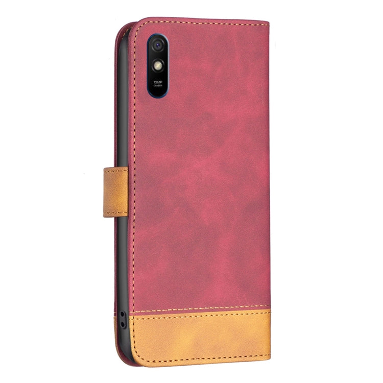 For Xiaomi Redmi 9A BF11 Color Matching Skin Feel Leather Phone Case